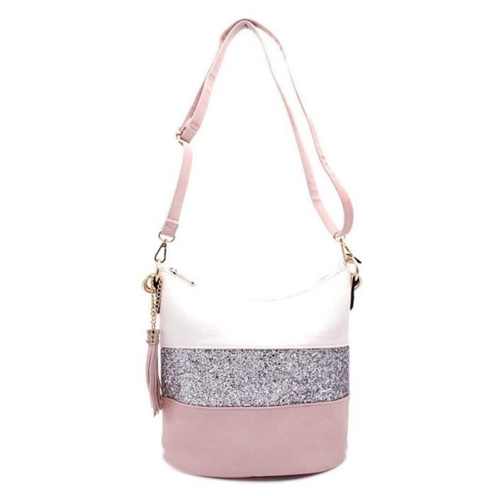 Sac A Main Bandoulière Femme Gallantry Rose Paillette