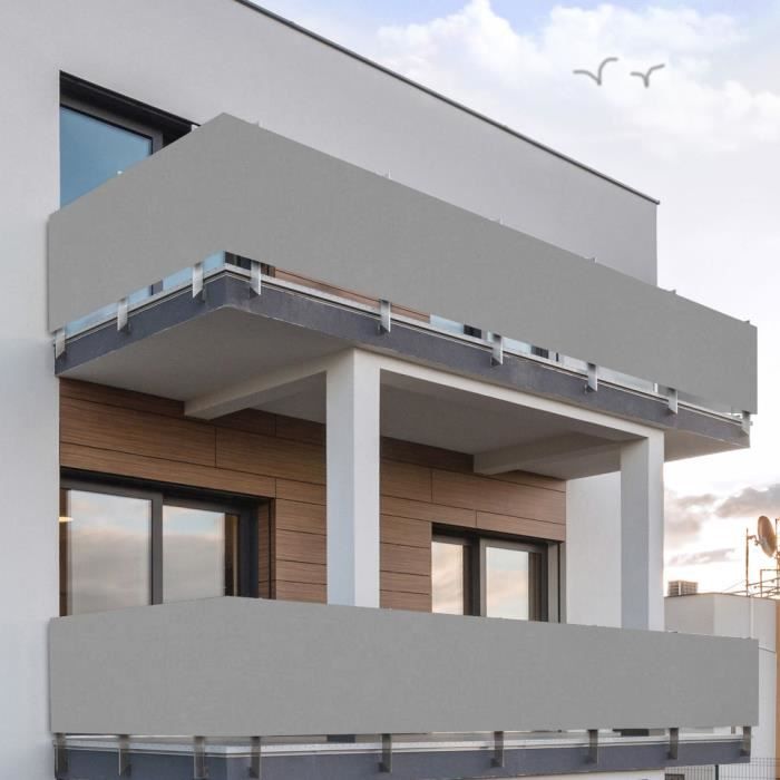 YUANZHI Brise-Vue de Balcon Terrasse 85 x 400 cm 100% HDPE Pare Soleil UV  Protection Confidentialité Écran Jardin avec Œillets, Cordons pour Jardin