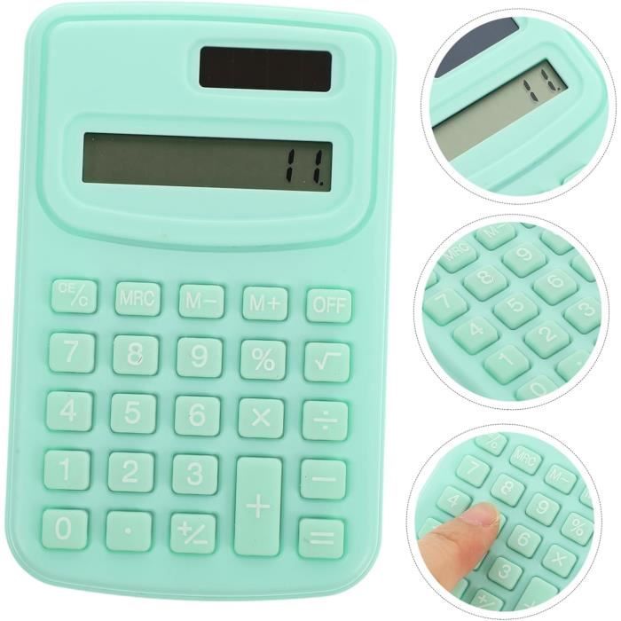Lot De 2 Mini Calculatrices Ultra Fines 8 Chiffres - Format Carte De Crédit - Solaire - Pour École & Bureau - 10