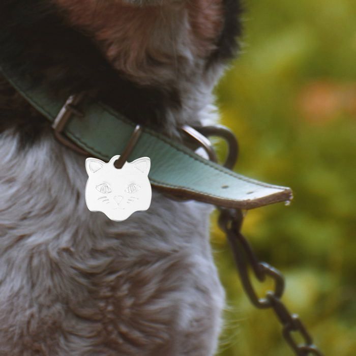 Black / 40x21mm)Étiquette D'identification De Chien Personnalisée, Nom