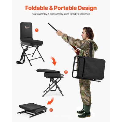Mophorn Chaise De Chasse Pivotante à 360°, Siège Pliable Et Portable, Structure En Acier Durable Avec Housse Pieds Anti Enfoncement Et Hauteur Ajustable Ideale Pour La Peche Et Le Camping 89071473 Mophorn Chaise De Chasse Pivotante à 360°, Siège Pliable Et Portable, Structure En Acier Durable Avec Housse Pieds Anti Enfoncement Et Hauteur Ajustable Ideale Pour La Peche Et Le Camping 89071473