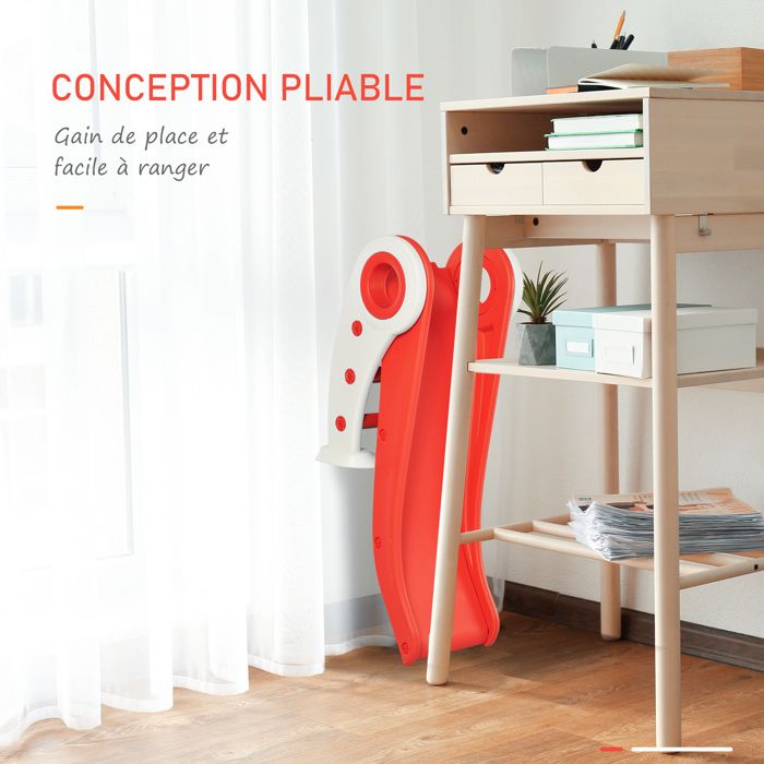 Toboggan pliable d'enfants Intérieur-Extérieur Rouge et jaune