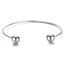 210mm Platine Chaine de Cheville avec Pendentif Cle et Petits Cloches mignion SHEGRACE Bracelet de Cheville 925 Pur Argent 925 Sterling