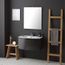 Armoire De Toilette Suspendue Courbe 82 Cm Gris Anthracite Brillant Riva Achat Vente Miroir Cdiscount