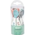 BEABA Set premiers couverts, ergonomiques, 6 cuillères et 4 fourchettes, prise en main facile pour bébé, adaptés à tous-0