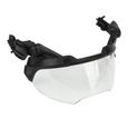 visière de casque Lunettes de casque pour lunettes de visière Airsoft réglables MICH PC avec lentille transparente pour la YESMAEFR-0