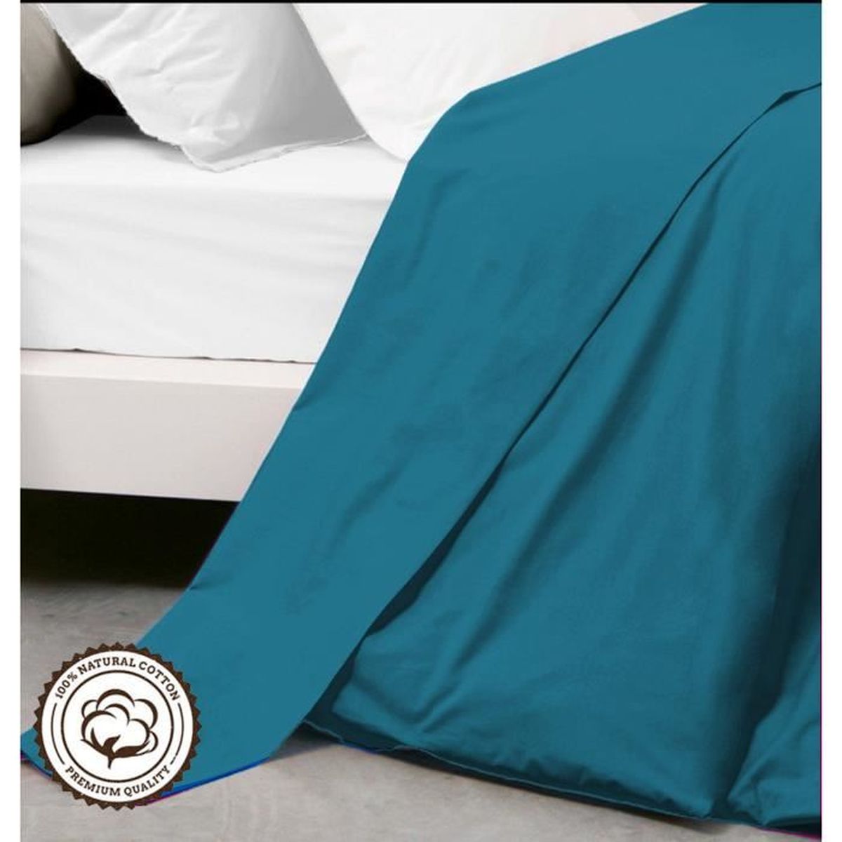 1 Drap-Housse 140 x 200 cm,/ 5 pi/èces Draps de Doux Satin Pizuna Set de Draps de Lit Rose en Coton avec 400 Fils au Pouce Carr/é 1 Drap Plat 2 Taies doreiller Et 1 Traversin 100/% Coton Draps