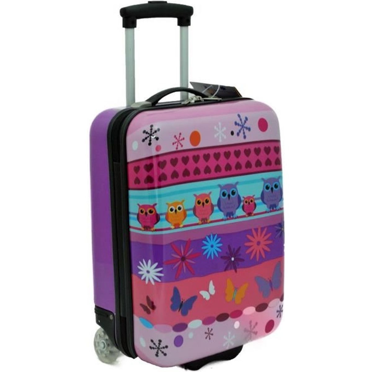 Ryanair//Noir-Blanc Snowball Type Easyjet Valise Enfant Type Cabine 50 CM Polycarbonate Fille Garçon