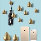 MARGUERAS 4PCS Crochets muraux Patère à suspendre les vêtements Crochets Cintre en bois-or