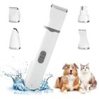 RITONDA 4 en 1 Tondeuse Pour Chien Chat,Electrique Tondeuse Chien Professionnelle,FaibleBruit Rechargeable Tondeuse Animaux Lime à Ongles