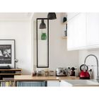 VENTE-UNIQUE Verrière atelier en aluminium thermolaqué - 30x105 cm - Noir - BAYVIEW