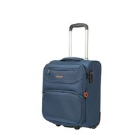 Bemon valise cabine lowcost souple en toile 4 roues 45cm Menton bleu