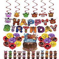 Five Nights at Freddy's  Décorations de fête d'anniversaire, ballons de décoration de gâteau pour enfants, fournitures de fête FNAF