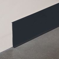 Plinthe rigide à lèvre PVC anthracite - 100mm - 1m