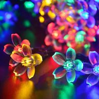LCC® Solaire fée des fleurs Guirlandes 7M 50 LED imperméable Pêche floraison de Noël Lampe décorative pour extérieure, jardin.