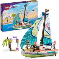 LEGO 41716 Friends L’Aventure en Mer de Stéphanie, Jouet de Bateau et Drone, Voyage avec Mini-poupées, Enfants Dès 7 Ans