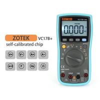 ZOTEK VC17B 6000 comptes multimètre numérique True-RMS gamme automatique AC - DCVoltmètre Ohm Diode Voltage Current Meter avec Black
