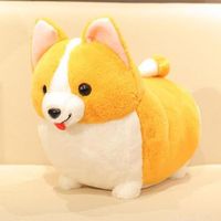 Oreiller en peluche pour chien jouet en peluche Shiba Inu cadeau d'anniversaire et de pour enfants 38 x 28 cm Type 1