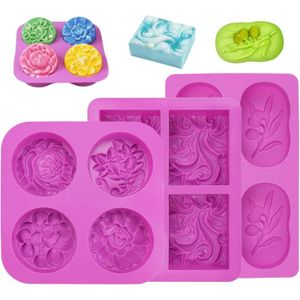 Moule Silicone 3D Fleurs - Pour Pâte Polymère, Résine époxy, Fondant, Bougies - 11 Motifs Différents - Réutilisable Et Facile à Nettoyer