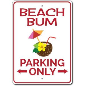 OBJET DÉCORATION MURALE Plaque de stationnement en métal pour plage Bum - 