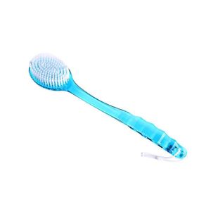sourcing map Long Manche en Plastique Dos en Mesh Nylon Brosse Lavage Douche Bain