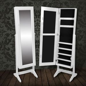 Meuble Rangement Bijoux Blanc Miroir Achat Vente Pas Cher