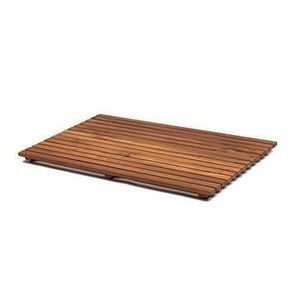 lot de 3 la douche tapis en bois rectangulaire salle de bains cdiscount bricolage