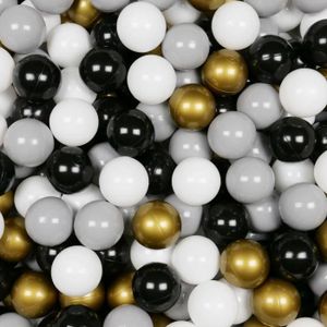 PISCINE À BALLES Mimii - Balles de piscine sèches 150 pièces - blanc, gris, noir, vieil or