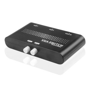 Rouku Contr/ôleur Automatique dorigine 2 Ports Hub USB 2.0 KVM SVGA VGA Switch Box Clavier Souris Moniteur imprimante Adaptateur Spliter
