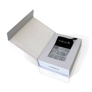 Coffret cadeau de 9 pierres /à whisky en st/éatite naturelle et granite avec bo/îte en bois et pochette en soie de qualit/é sup/érieure Cadeau id/éal pour homme