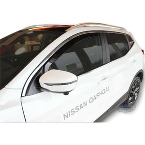 Lot 4 Déflecteurs Air Nissan Qashqai 2007-2014 - Protection Pluie Et Vent