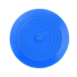 SIPHON DE LAVABO Bleu - Bouchon plat de 15cm en silicone,grand couvercle anti fuite pour baignoire, capteur de cheveux, access