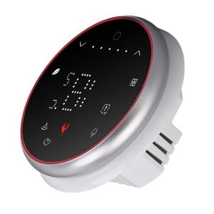 THERMOSTAT D'AMBIANCE Dilwe thermostat programmable intelligent Thermostat intelligent WiFi sans fil, affichage LED, electronique micro-controleur Noir