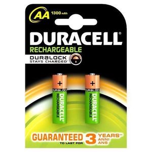 PILES Duracell 2 piles rechargeables AA Duracell Duralock