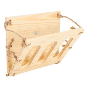 MANGEOIRE - TRÉMIE FYDUN Mangeoire Lapin en bois pour foin - Support à herbe pliable pour cage - Accessoires pour cage petits animaux