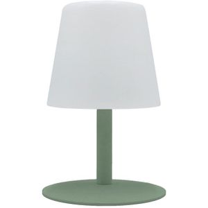 KIOSQUE - GAZEBO Lampe de table sans fil - LUMISKY - STANDY MINI Olive - H25 cm - Pied en acier vert olive - LED blanc chaud et blanc