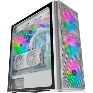 Boîtier PC ATX 3xVentilateur FRGB Mars Gaming MC320 Noir Fenêtre Latérale Complète Frontal Mesh Style 