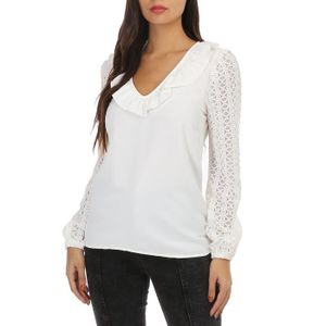 Blouse Blanche Dentelle Cdiscount