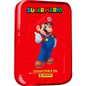 CARTE A COLLECTIONNER Trading Card - Panini - Super Mario - Boîte métal 8 pochettes + 3 cartes édition limitée - Rouge - Mixte - 6 ans