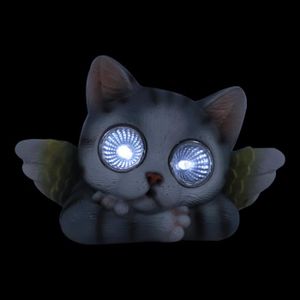 DEL Solaire Lampe Extérieure chats personnage Cour Balcon Animal Debout Éclairage extérieur Projecteur