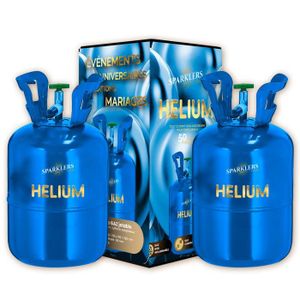 BOUTEILLE HELIUM POUR BALLON 100 - Grande Bouteille Helium Jetable (2x50) - Bouteille  Helium 100 Ballons - Gaz Helium pour 100 Ballon : : Cuisine et  Maison