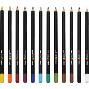CRAYON DE COULEUR Posca Uni Lot de 12 crayons de couleur professionnels à l'huile et à la cire KPE-200197