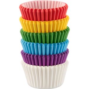 Cuisine Maison Caissettes De Decoration Pour Cupcakes Anniversaire Fete De Mariage Lot De 100 Caissettes A Cupcakes En Papier Arc En Ciel Pour Four Familial