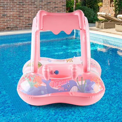 Bouée Bébé AivaToba Avec Double Airbag, Toit Solaire UPF50+, Siège Amovible, Jouets Marins – Pour 6-24 Mois