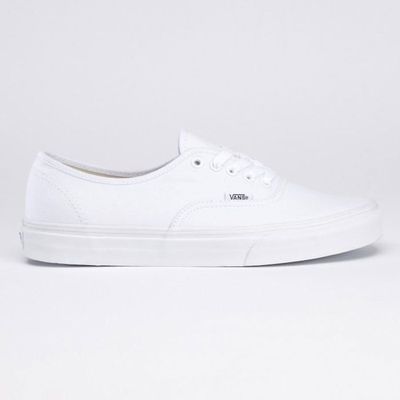 Chaussures Vans Authentic Blanc Adulte Lacets Textile
