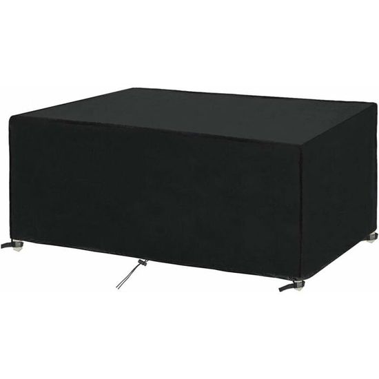 Housse De Protection Pour Table De Jardin - 165x100x75 Cm - Tissu Oxford 420D Imperméable - Avec Cordon De Serrage