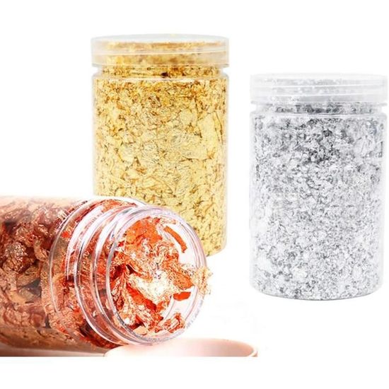 BQTQ 4 Bouteilles Flocons De Feuilles D'Or Imitation Flocons