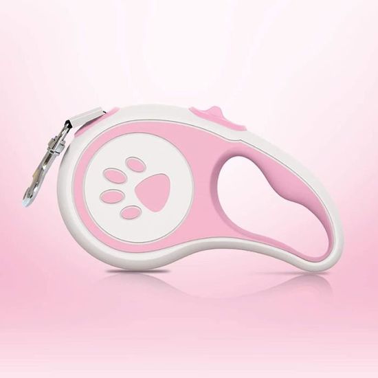 Laisse Rétractable Pour Petit Chien/chat - 2m, Nylon, Poignée Ergonomique, Légère Et Portable