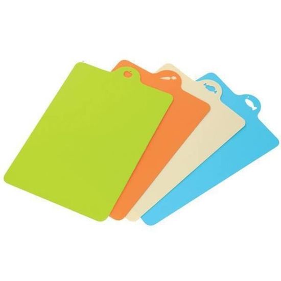 Lot De 5 Planches à Découper Flexibles Antidérapantes - Multicolores