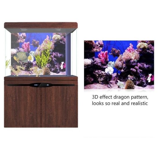 affiche de corail Affiche adhésive de corail Seaworld d'effet 3D pour la décoration de réservoir de poissons d'aquarium 61 x 41